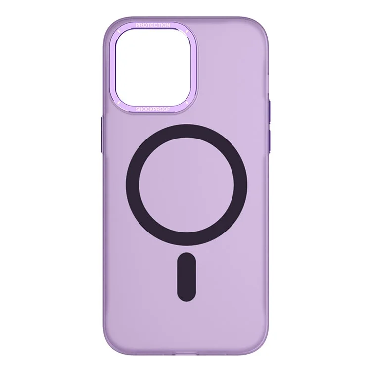 TOTU AA-194 Case per iPhone 14 Pro Custodia Magnetica Compatibile con MagSafe - Viola Trasparente