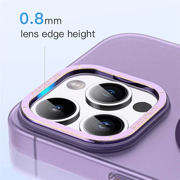 TOTU AA-194 Case per iPhone 14 Pro Custodia Magnetica Compatibile con MagSafe - Viola Trasparente