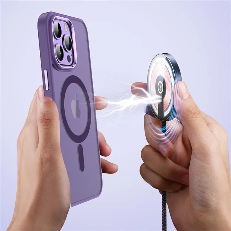 TOTU AA-196 Für iPhone 14 Pro Case Kompatibel mit MagSafe TPU+PC Dual Layer Rückseite - Blau