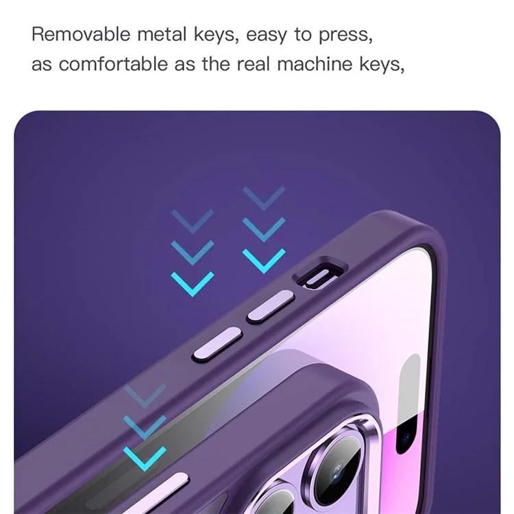 TOTU AA-196 Für iPhone 14 Pro Case Kompatibel mit MagSafe TPU+PC Dual Layer Rückseite - Blau