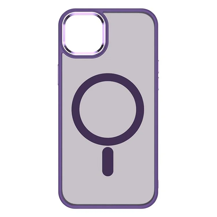 TOTU AA-196 For iPhone 14 Plus Case Skin-touch TPU+PC Magnetic Phone Cover - Purple