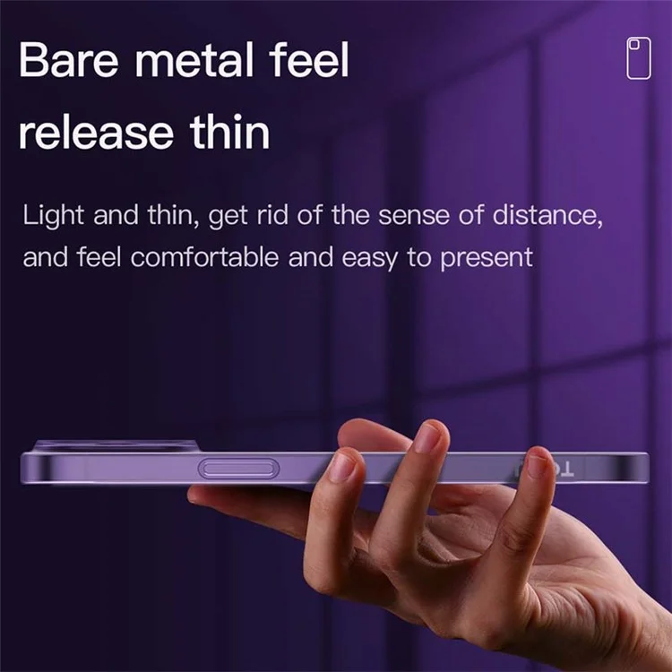 TOTU AA-170 Magnetic Phone Case for iPhone 14 PC Slim Case Compatible with MagSafe - Transparent Purple