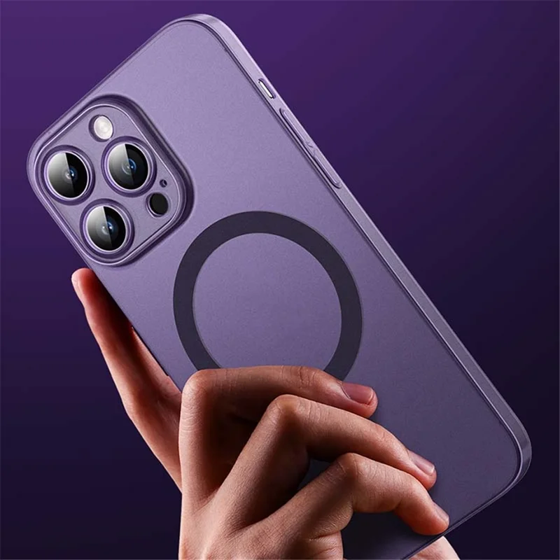 TOTU AA-170 для iPhone 14 Pro PC Case, совместимый с MagSafe, противоударный чехол для телефона - прозрачный фиолетовый