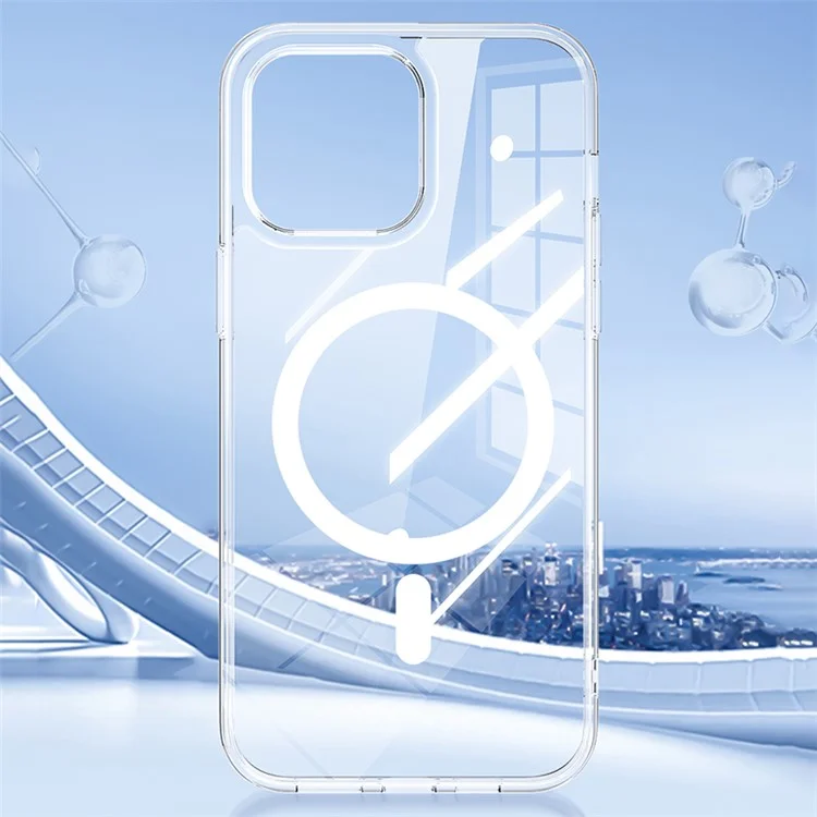 Чехол TOTU PC-04 для iPhone 15 Pro Max Clear Mobile Phone Cover TPU+PC+Magnet Shell, совместимый с MagSafe