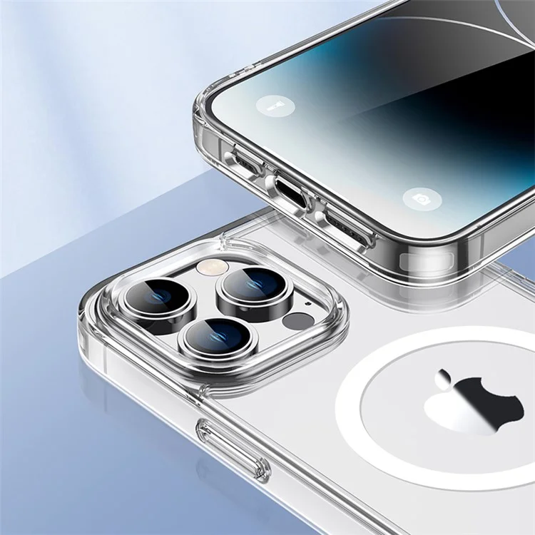 Чехол TOTU PC-04 для iPhone 15 Pro Max Clear Mobile Phone Cover TPU+PC+Magnet Shell, совместимый с MagSafe