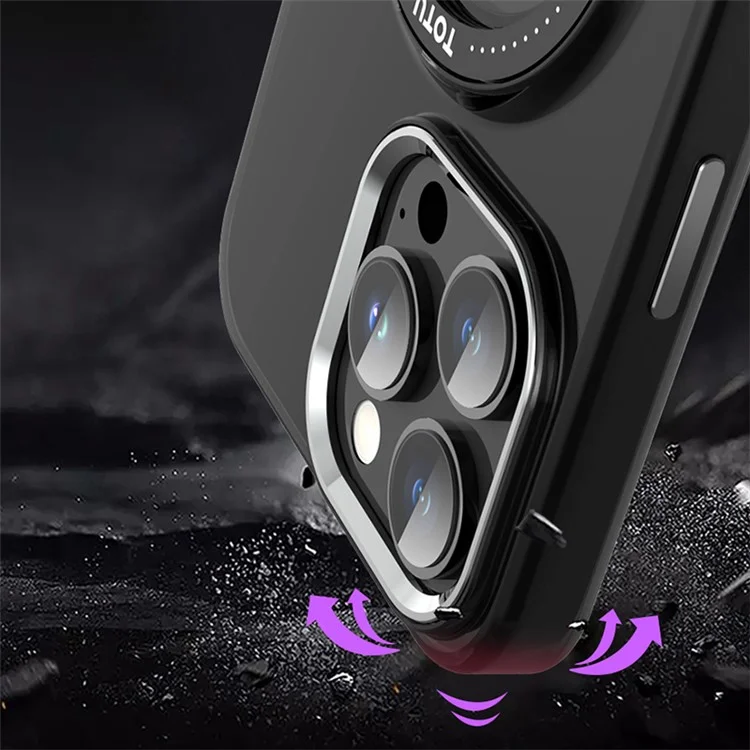 TOTU AA-197 for iPhone 14 Pro Case Compatible with MagSafe PC+TPU Kickstand Phone Case - Purple