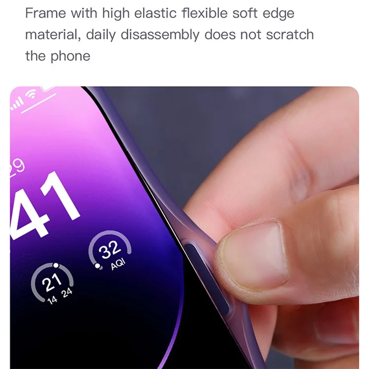 TOTU AA-197 for iPhone 14 Pro Case Compatible with MagSafe PC+TPU Kickstand Phone Case - Purple