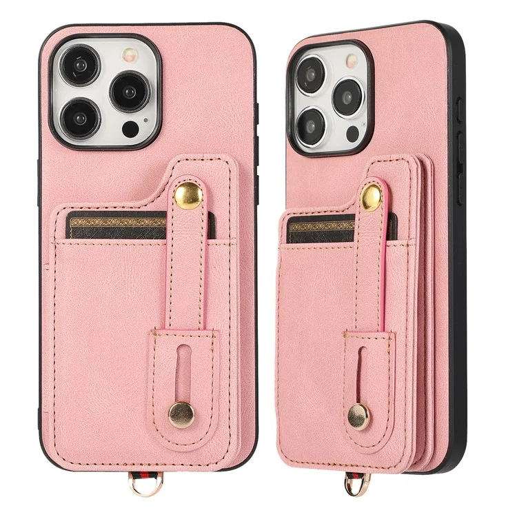 ABEEL Style 01 Funda para iPhone 14 Pro Max Horizontal Flip Card Bag Leather+TPU Funda de teléfono - Rosa
