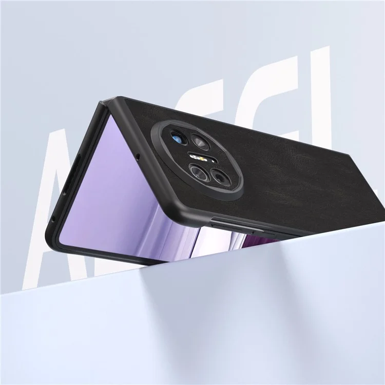 ABEEL For Huawei Mate X5 Case Retro Texture PU Leather Coated Phone Cover - Black
