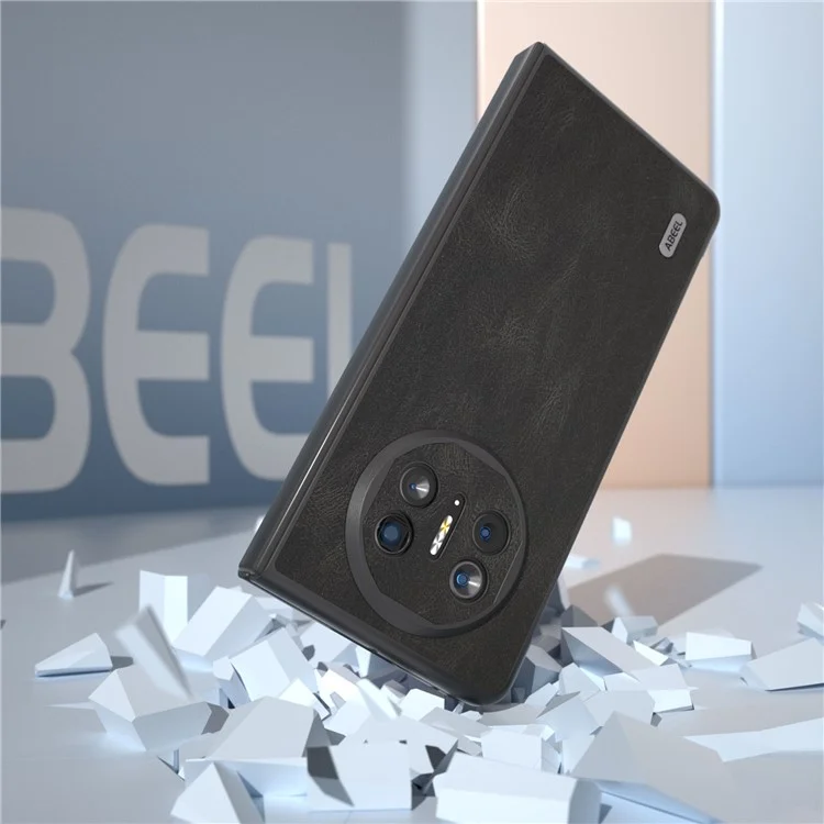 ABEEL For Huawei Mate X5 Case Retro Texture PU Leather Coated Phone Cover - Black