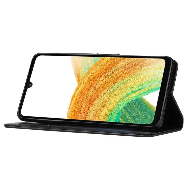 Per Samsung Galaxy A25 5G (Global) (161,0 x 76,5 x 8,3 mm) Custodia Butterfly Imprint Wallet PU Leather Phone Cover - Nero