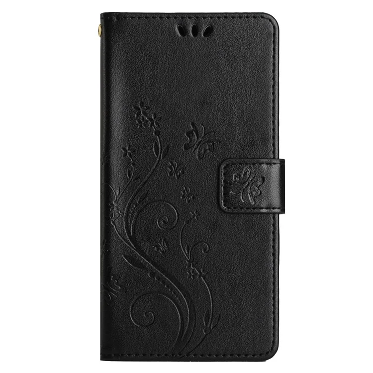 Per Samsung Galaxy A25 5G (Global) (161,0 x 76,5 x 8,3 mm) Custodia Butterfly Imprint Wallet PU Leather Phone Cover - Nero