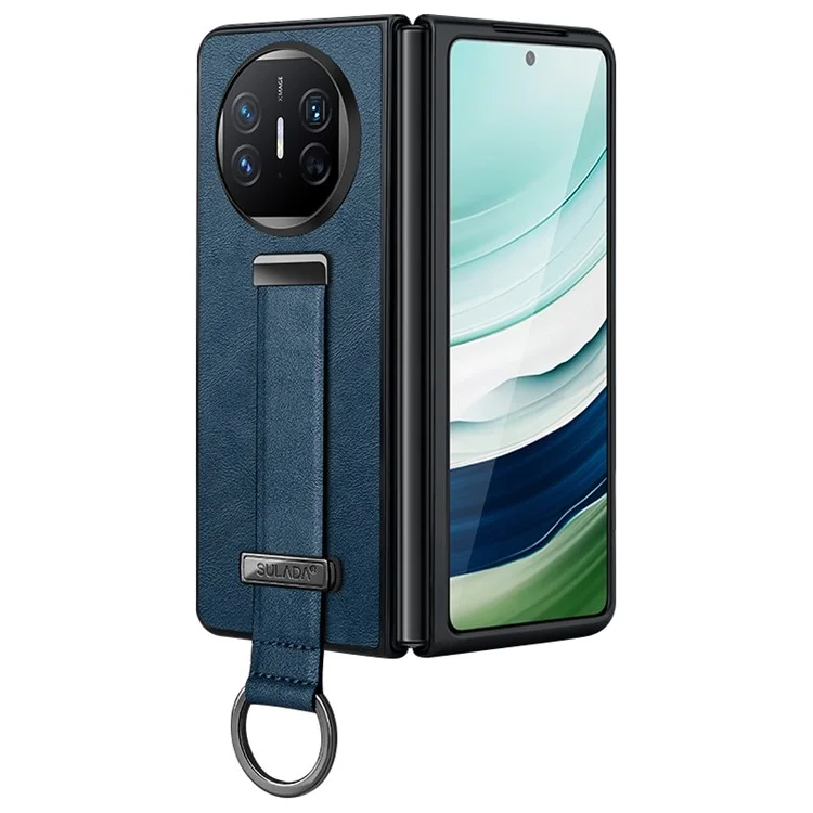 SULADA Fashion Series para Funda Huawei Mate X5 Correa de Mano Retráctil con Soporte - Azul