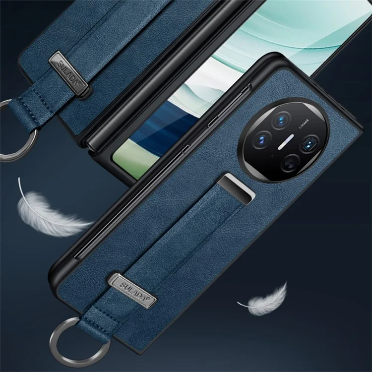 SULADA Fashion Series para Funda Huawei Mate X5 Correa de Mano Retráctil con Soporte - Azul