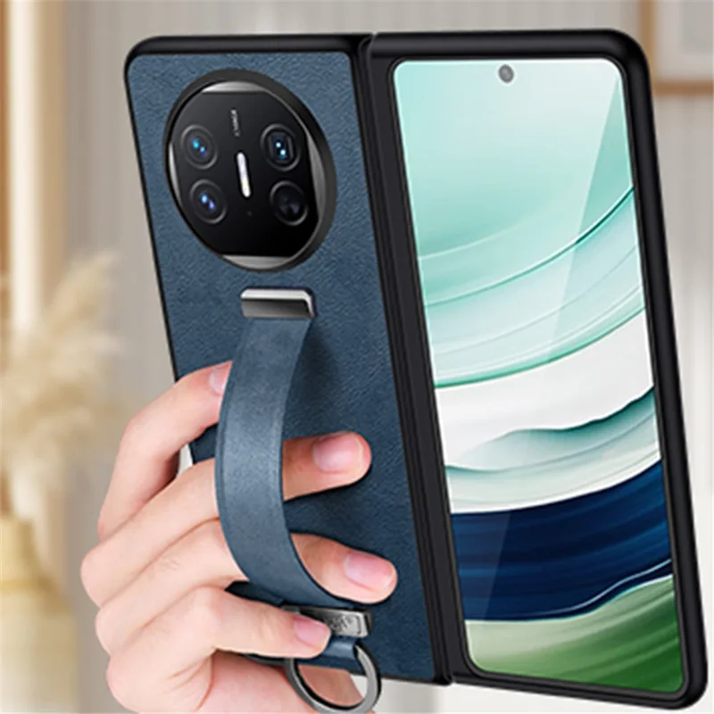 SULADA Fashion Series for Huawei Mate X5 Case Retractable Hand Strap Kickstand Phone Cover - Green