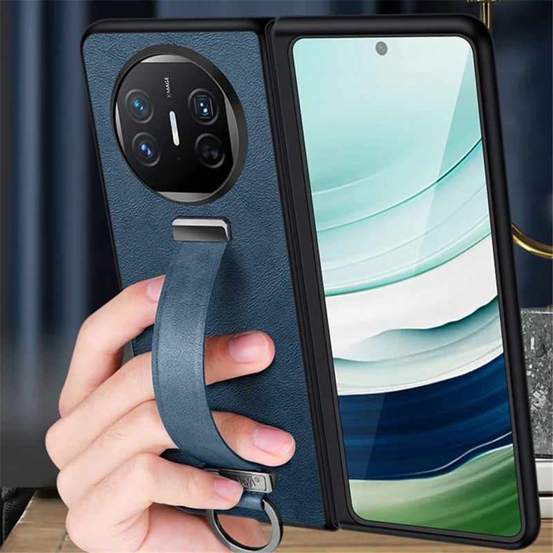 SULADA Fashion Series for Huawei Mate X5 Case Retractable Hand Strap Kickstand Phone Cover - Green