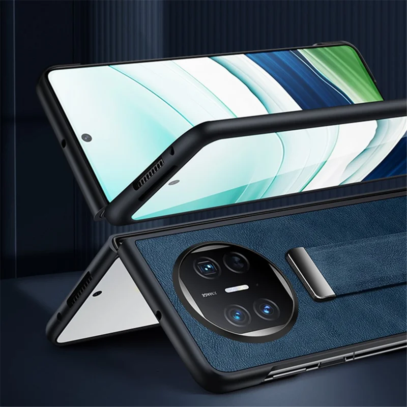 SULADA Fashion Series for Huawei Mate X5 Case Retractable Hand Strap Kickstand Phone Cover - Green