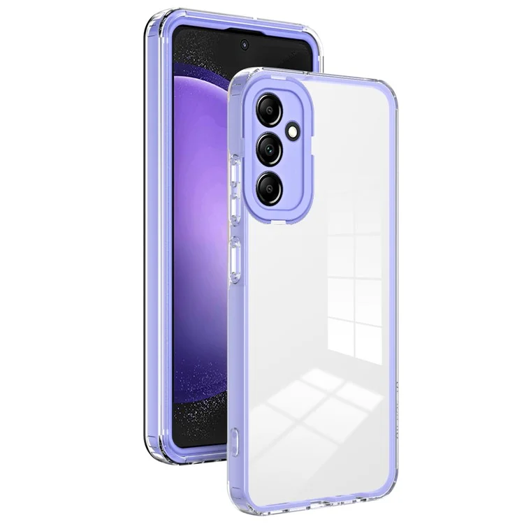 Pour Samsung Galaxy S23 FE Coque TPU + PC Anti-chute Coque de téléphone à dos transparent - Violet