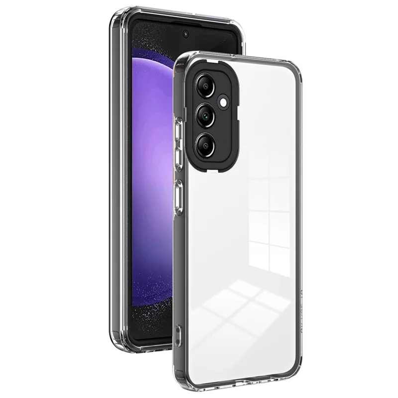 For Samsung Galaxy S23 FE Case TPU + PC Anti-drop Clear Back Phone Cover - Black