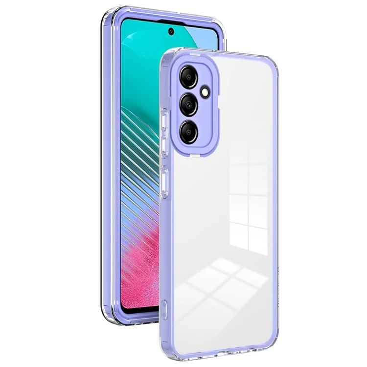 Para Samsung Galaxy M54 5G / F54 5G Capa TPU+PC Transparente à Prova de Choque - Roxo