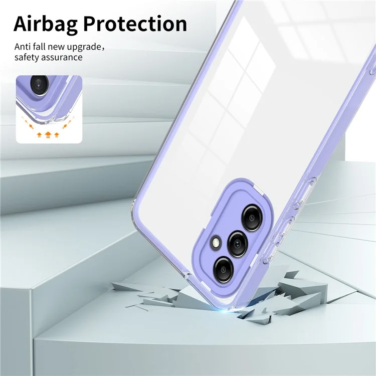 Para Samsung Galaxy M54 5G / F54 5G Capa TPU+PC Transparente à Prova de Choque - Roxo