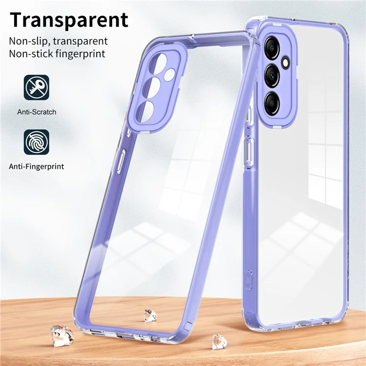 Para Samsung Galaxy M54 5G / F54 5G Capa TPU+PC Transparente à Prova de Choque - Roxo
