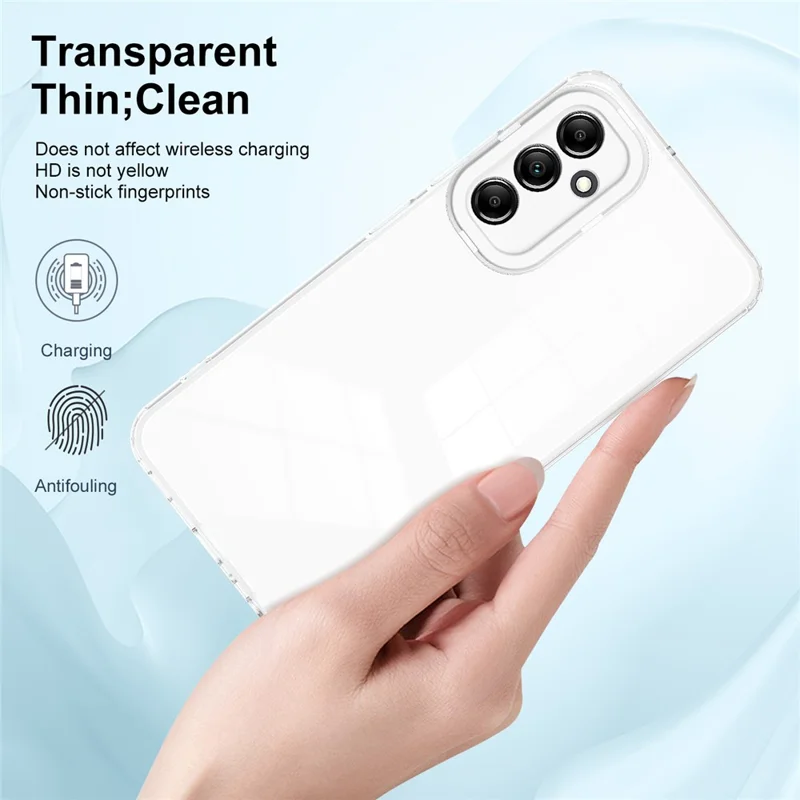 For Samsung Galaxy M54 5G / F54 5G Case TPU+PC Clear Shockproof Phone Cover - White