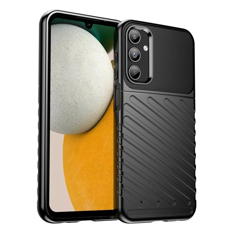 Thunder Series For Samsung Galaxy A15 5G Case Thicken TPU Cell Phone Cover Protective Shell - Black