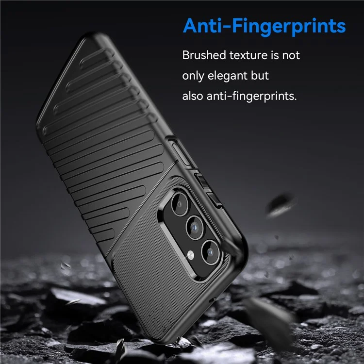 Thunder Series For Samsung Galaxy A15 5G Case Thicken TPU Cell Phone Cover Protective Shell - Black