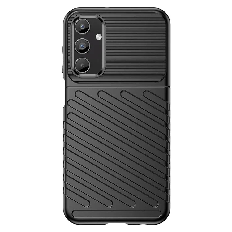 Thunder Series For Samsung Galaxy A15 5G Case Thicken TPU Cell Phone Cover Protective Shell - Black