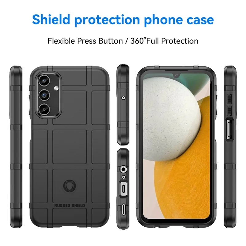 Para Samsung Galaxy A15 5G Case Square Grid Texture TPU Shell Phone Cover - Preto