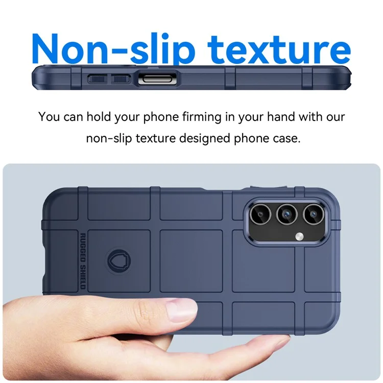 Para Samsung Galaxy A15 5G Funda Textura de Rejilla Cuadrada Carcasa de TPU - Azul
