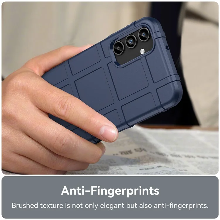 Para Samsung Galaxy A15 5G Funda Textura de Rejilla Cuadrada Carcasa de TPU - Azul