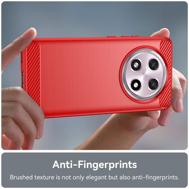 For Oppo A2 Pro 5G Case Shockproof TPU Shell Carbon Fiber Texture Cell Phone Cover - Red