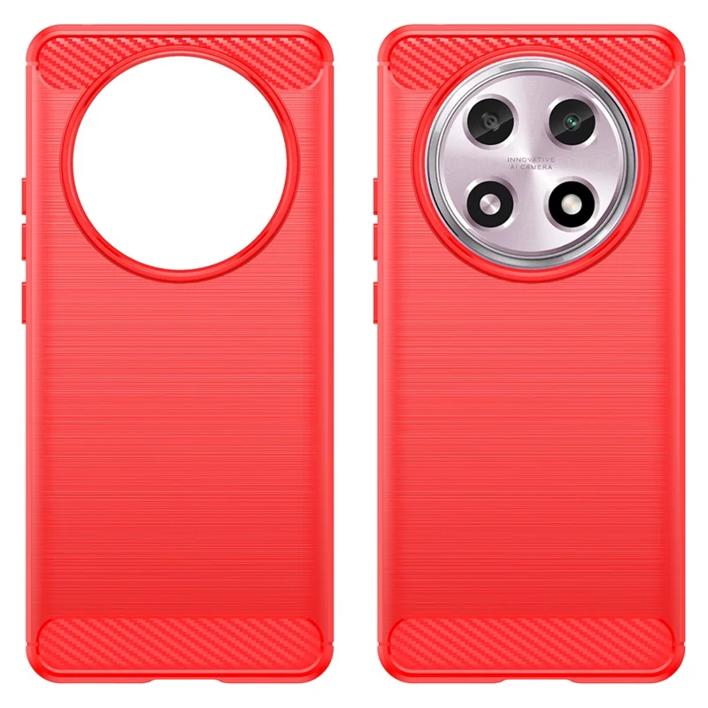 For Oppo A2 Pro 5G Case Shockproof TPU Shell Carbon Fiber Texture Cell Phone Cover - Red