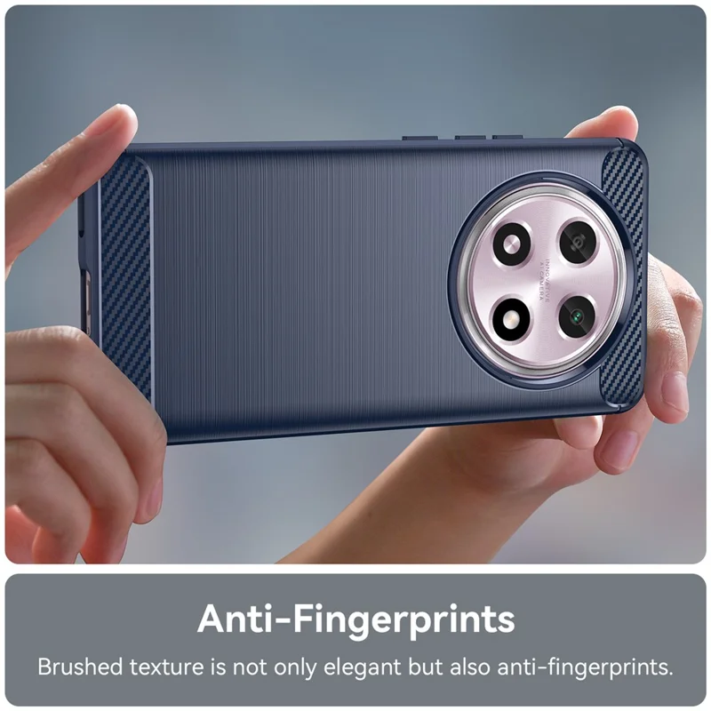 For Oppo A2 Pro 5G Case Shockproof TPU Shell Carbon Fiber Texture Cell Phone Cover - Blue