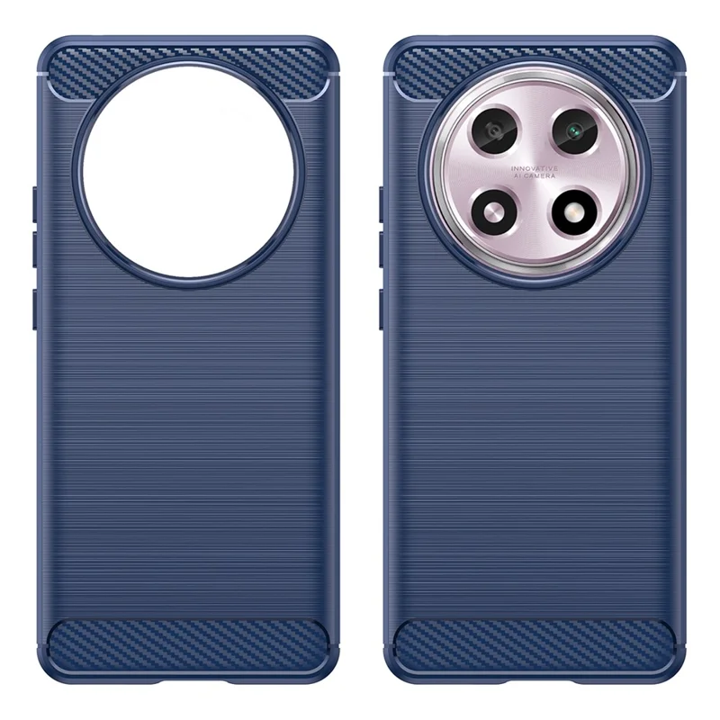 For Oppo A2 Pro 5G Case Shockproof TPU Shell Carbon Fiber Texture Cell Phone Cover - Blue