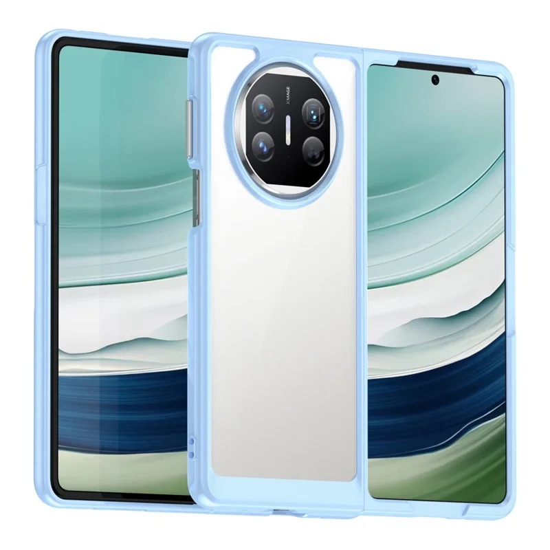 Для Huawei Mate X5 / Mate X3 5G Чехол TPU + Акриловый складной чехол для телефона - Синий