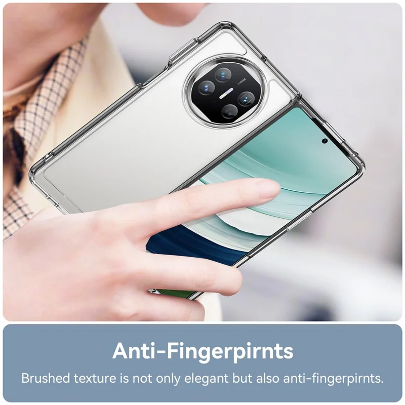 For Huawei Mate X5 / Mate X3 5G Case TPU + Acrylic Folding Phone Cover - Transparent