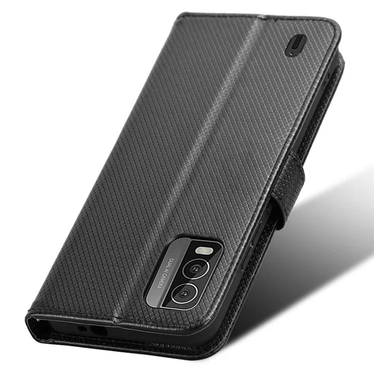 For Nokia C210 Case Full Protection PU Leather Phone Wallet Cover - Black