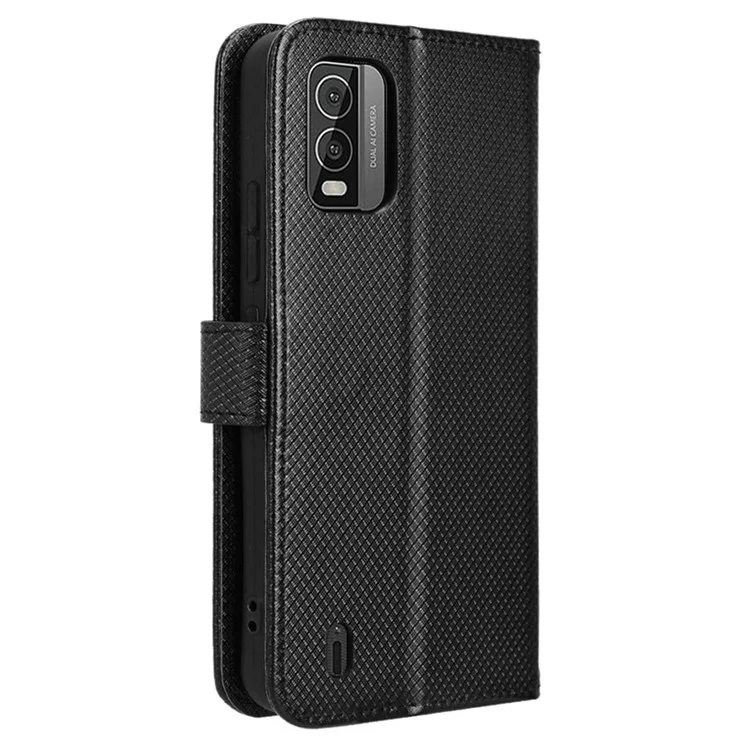 For Nokia C210 Case Full Protection PU Leather Phone Wallet Cover - Black