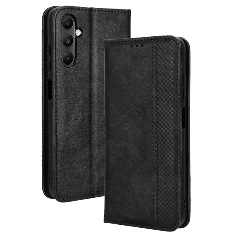 Capa de Telemóvel Carteira em Pele para Samsung Galaxy A05s 4G / M14 4G com Suporte - Preto