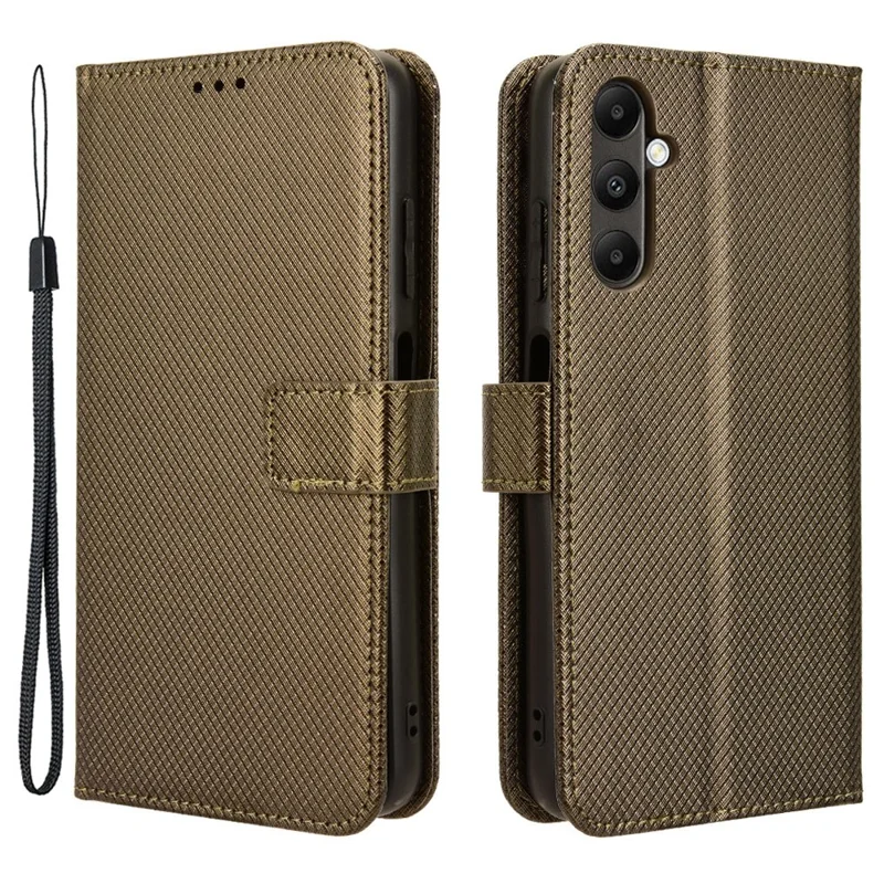 For Samsung Galaxy A05s 4G / M14 4G Case Stand Wallet Phone Leather Cover - Brown