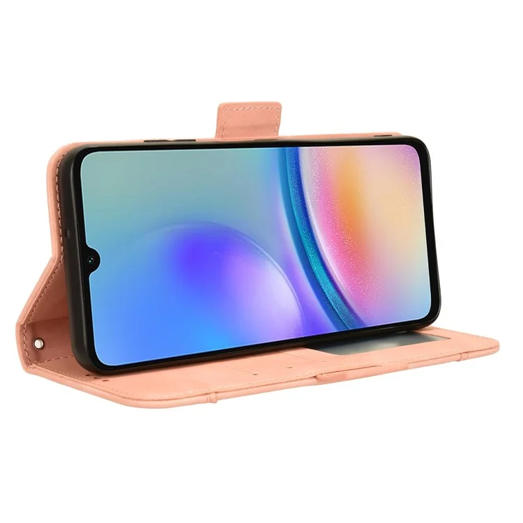 For Samsung Galaxy A05s 4G / M14 4G Case PU Leather Wallet Phone Cover with Card Slots - Pink