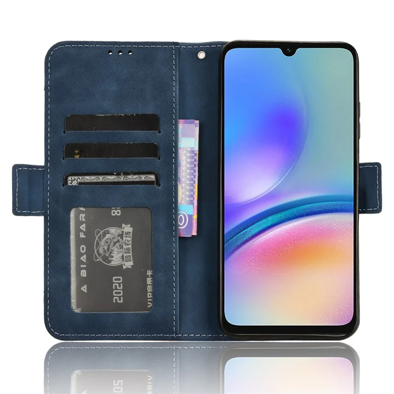 For Samsung Galaxy A05s 4G / M14 4G Case PU Leather Wallet Phone Cover with Card Slots - Blue