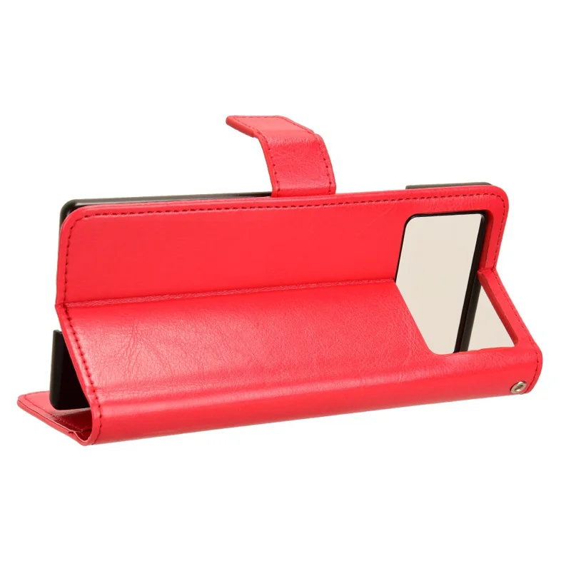 Para Xiaomi Mix Fold 3 5G Capa Carteira de Couro PU Dobrável Capa de Telefone - Vermelho