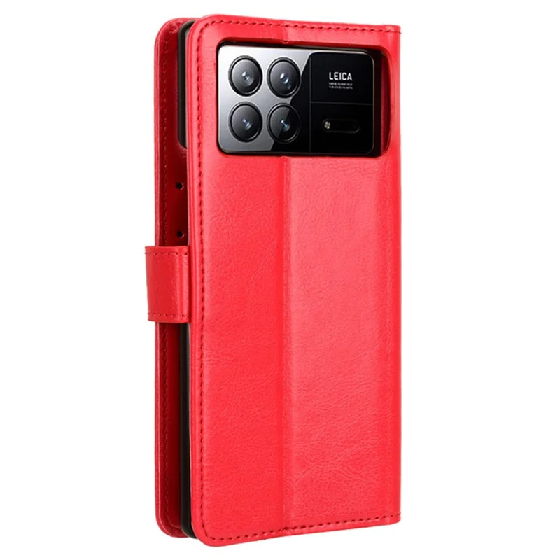 Para Xiaomi Mix Fold 3 5G Capa Carteira de Couro PU Dobrável Capa de Telefone - Vermelho