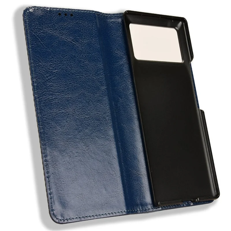 For Xiaomi Mix Fold 3 5G Folding Case Retro PU Leather Stand Phone Cover - Blue