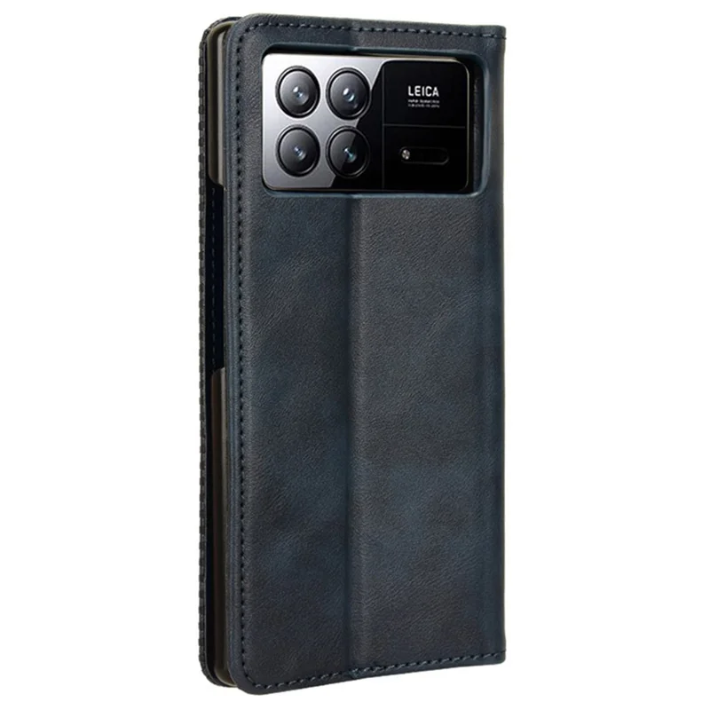 For Xiaomi Mix Fold 3 5G Folding Case Retro PU Leather Stand Phone Cover - Blue