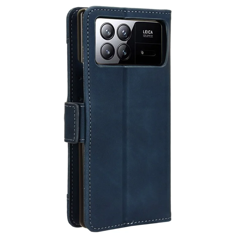 For Xiaomi Mix Fold 3 5G Leather Case Stand Wallet Folding Phone Cover - Blue